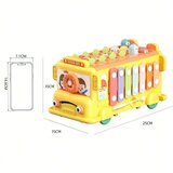 Woopie dječji interaktivni Montessori obrazovni autobus 6u1 čekić činele +18 m | shoptok.hr