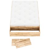 Karup Design Zakonska postelja iz masivnega bora s prostorom za shranjevanje z letvenim dnom 140x200 cm v naravni barvi Basement Bed – | Shoptok.si