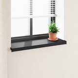  Prozorska klupčica Crno s drvenim uzorkom 80 x 35 x 4,5 cm PVC | shoptok.hr