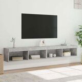 vidaXL TV omarica z LED lučkami 2 kosa betonsko siva 100x30x30 cm | Shoptok.si