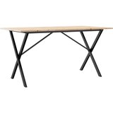  Blagovaonski stol X-oblika 160x80x75 cm od borovine i čelik | shoptok.hr