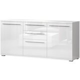 Jela Jagodina jela komoda K180-3K2F/PN - kolekcija piano - bela lak/kristalno bela hg lak - 180x85x45 cm Cene