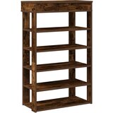Maison Chic Regal za čevlje - Polica za čevlje dimljen hrast 60x30x98 cm inženirski les, (21776530) Cene