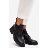 VINCEZA Insulated Leather Ladies Boots Low Heel | shoptok.hr