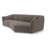 Cosmopolitan Design Smeđa baršunasti kutna garnitura Tokyo – | shoptok.hr