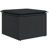  10-dijelni set vrtnih sofa s jastucima crni od poliratana Crna 66 x 62 x 69 cm | shoptok.hr