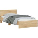  Okvir kreveta s uzglavljem LED boja hrasta sonome 100 x 200 cm | shoptok.hr