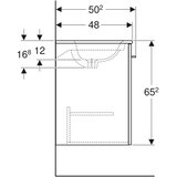 Geberit selnova square 550 ormarić sa lavaboom 1 vrata bela sjaj | Eponuda.com