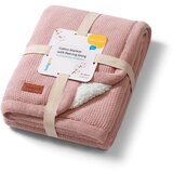 BabyOno Pletena bombažna odejica obojestranska 75x100 cm, roza | Shoptok.si