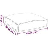 Vanjski jastučić Set od 6 Uzorak lista Poliester 40 x 40 x 8 cm | shoptok.hr