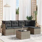  6-dijelni set vrtnih sofa od poliratana s jastucima sivi Cijene