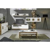 Hom`in klubska miza, bela, barve hrasta | Shoptok.si