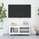 vidaXL tv ormarić bijeli 90 x 30 x 44 cm od čelika i stakla Cijene