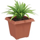  Kvadratna saksija za cvijeće 6 pcs Crvena cigla 20 x 20 x 16 cm | shoptok.hr