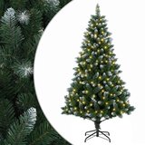  Umjetno božićno drvce 180 cm 300 LED lampica Topla bijela - 180 cm s LED svjetlima | shoptok.hr