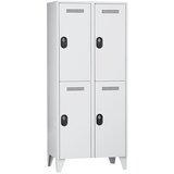 Wolf Garderobna omara, višina predelka 820 mm, VxŠxG 1850 x 800 x 500 mm, širina razdelka 400 mm, barva korpusa / vrat svetlo siva / svetlo siva | Shoptok.si