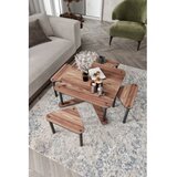 Hanah home set stolova za kafu pizza square walnut (282PTR1561) | ePonuda.com