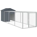 Kavez za kokoši s igralištem antracit 117x405x123 cm čelični | Shoptok.si