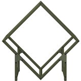  stojalo za drva z lesenim vrhom olivno zelene 50x25x50 cm | Shoptok.si