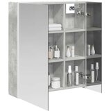 Kupaonski ormar s ogledalom Betonski sivi 63,5 x 15,5 x 70 cm | shoptok.hr