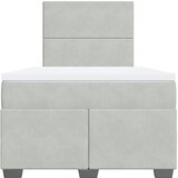 Box spring krevet s madracem svjetlosivi 120x200 cm baršunasti | shoptok.hr
