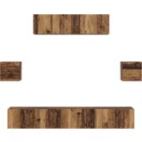 vidaXL Set TV omaric Drugo s shranjevanjem z vrati 7 pcs Staro les 80 x 30 x 30 cm | Shoptok.si