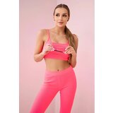 Kesi Striped top set with blouse pink neon | Shoptok.si
