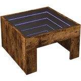  Stolić s beskonačnim LED svjetlima boja hrasta 50x50x30 cm | shoptok.hr