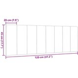 vidaXL Vzglavna stranica svetlo siva 120 cm blago | Shoptok.si