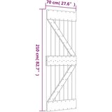 vidaXL Klizna vrata s priborom za montažu 70 x 210 cm masivna borovina | shoptok.hr