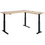 MID.YOU KOTNA PISALNA MIZA kovina, leseni material črna, hrast artisan | Shoptok.si