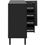 Livetastic KOMODA, črna, hrast artisan | Shoptok.si