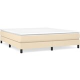 vidaXL Box spring postelja z vzmetnico krem 180x200 cm blago, (20896031) Cene
