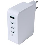 Deltaco USB-C Kućni Punjač, 1x USB-A, 3x USB-C, Ukupno 130 W, Bijeli | shoptok.hr