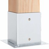  Postolja za stupove kvadratna 4 kom 121x121 mm pocinčani čelik | shoptok.hr
