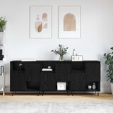 Kreveta 3 pcs Crni hrast 60 x 35 x 70 cm | shoptok.hr