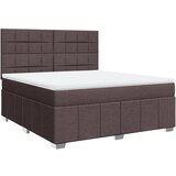 vidaXL Box spring postelja z vzmetnico temno rjava 180x200 cm blago, (21309310) Cene