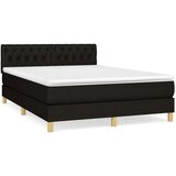  Box spring postelja z vzmetnico črna 140x200 cm blago, (20893919) | Shoptok.si