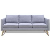 vidaXL set dvosjeda i trosjeda od tkanine svijetlosivi | shoptok.hr