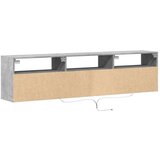 vidaXL Zidni TV ormarić s LED svjetlima siva boja betona 180x31x45 cm | shoptok.hr