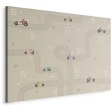  Slika - Race - Colorful Cars on a Road on a Beige Background with Inscriptions 90x60 Standard | shoptok.hr