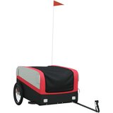 Prikolica za bicikl crno-crvena 45 kg željezna | shoptok.hr