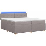  Boxspring krevet s madracem Sivosmeđa 200 x 200 cm Tkanina | shoptok.hr