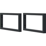  Zidna polica za Lavabo - Umivaonik od čelika i masivne bukovine - Smeđa i crna 50 x 50 x 2.5 cm 1 Pravokutno | shoptok.hr