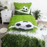 Jerry Fabrics Zelena enojna bombažna otroška posteljnina 140x200 cm Football – | Shoptok.si