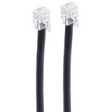 basic-s modularni kabel\, zahodni vtič 6/6 do zahodni vtič 6/6\, črn\, 6-žični\, 6 m western priključni kabel [1x RJ12 vtič 6p6c - 1x RJ12 vtič 6p6c] 6 m črna, (20411158)