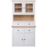 vidaXL Visoka komoda bijela 93x40,5x180 cm borovina asortiman | shoptok.hr