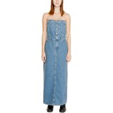 Calvin Klein Jeans Dolge obleke STRAPLESS MAXI J20J223742 Modra | Shoptok.si