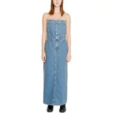 Calvin Klein Jeans Dolge obleke STRAPLESS MAXI J20J223742 Modra