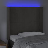  LED uzglavlje tamnosivo 103x16x118/128 cm baršunasto | shoptok.hr
